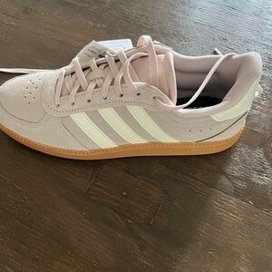 adidas Women's Pink and White Sneakers